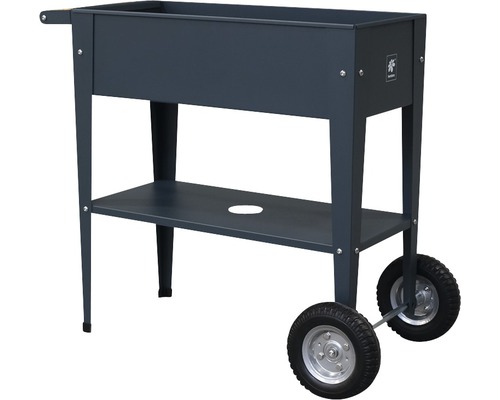 Pojazdný záhradný stôl na rastliny s úložným priestorom