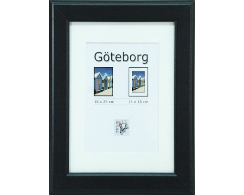 Drevený fotorámik Göteborg čierny 18x24 cm