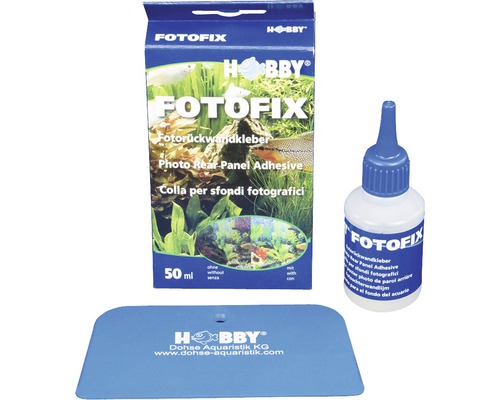 Lepidlo na tapety do akvárií a terárií Fotofix 50 ml Hobby Fotofix lepidlo na fototapety set s fľašou a raklou