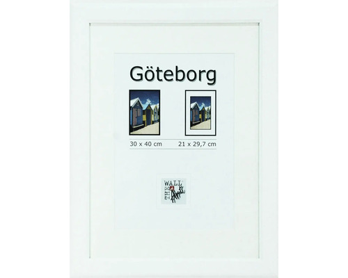 Drevený fotorámik Göteborg biely 30x40 cm