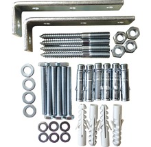 Rohové spojky, skrutky, matice, hmoždinky a podložky