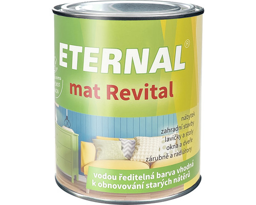 Farba univerzálna ETERNAL Mat Revital na obnovovanie starých náterov 0,7 kg 201 biely, ekologicky šetrné