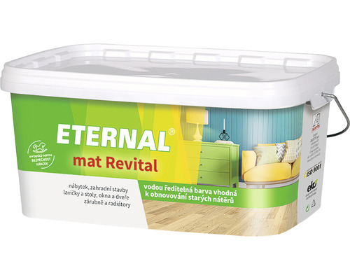 Farba univerzálna ETERNAL Mat Revital na obnovovanie starých náterov 2,8 kg 201 biely, ekologicky šetrné