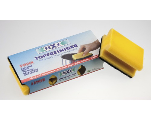 Fexx čistič hrncov v balení po 3 kusy s rukoväťou