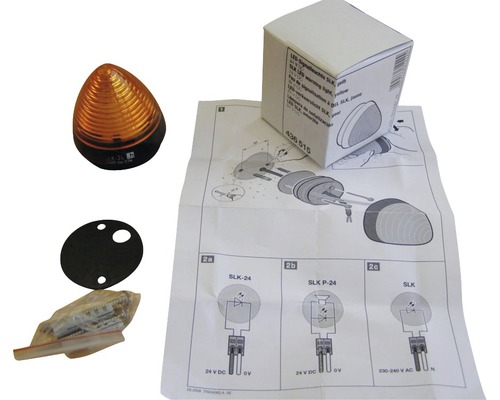 LED signálne svetlo s montážnym príslušenstvom a návodom