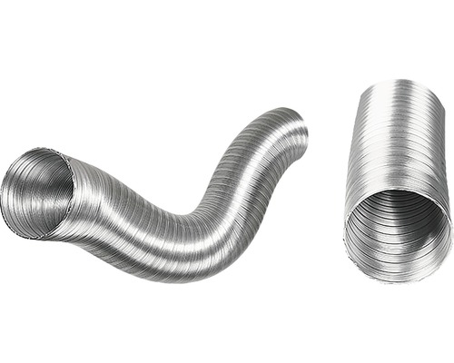 Pružná hliníková hadica v dvoch pohľadoch