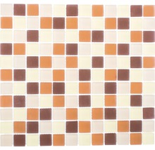 Sklenená mozaika XCM 8560 30,5x32,5 cm hnedá/pastelovo béžová/žltá-thumb-0