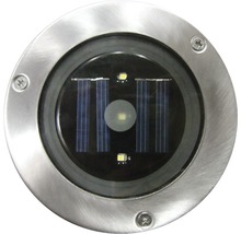 LED solárne svietidlo CARLO vstavané 0,18W IP67 Ø 12cm nerez-thumb-0