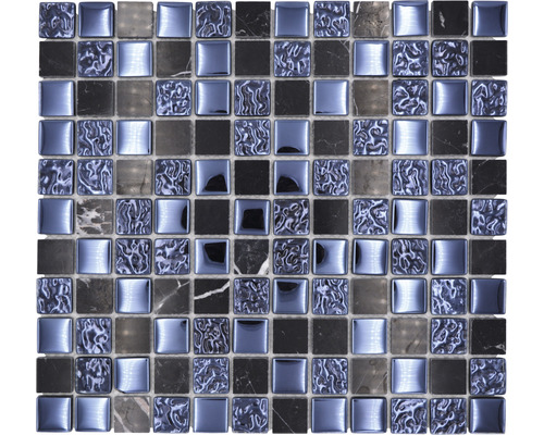 Sklenená mozaika s prírodným kameňom XCM M862 2,5x2,5 cm