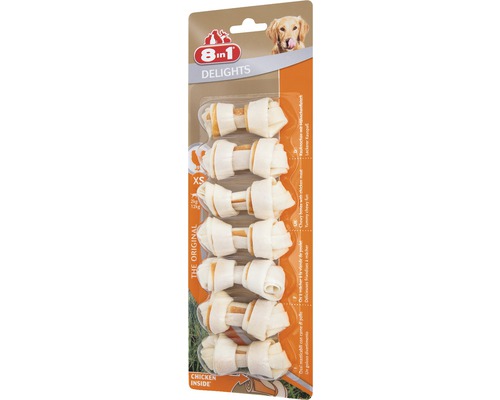 8in1 Delights XS psia kosť s kuracím mäsom