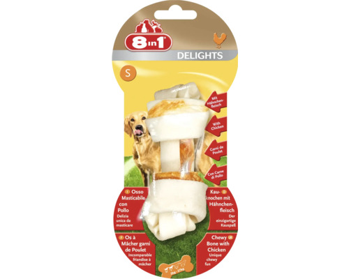 8 in 1 Delights žuvacia kosť s kuracím mäsom pre psy, veľkosť S