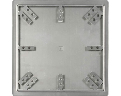 Štvorcové revízne dvierka z kovu s upevňovacími prvkami