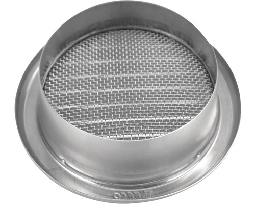 Kruhový priechod stenou z kovu s ochrannou sieťou proti hmyzu