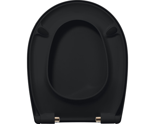 Čierne záchodové sedadlo