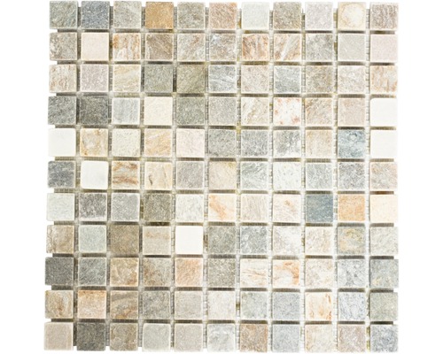 Mozaika z prírodného kameňa XQM 10XS béžová/sivá 30,5 x 32,5 cm-0