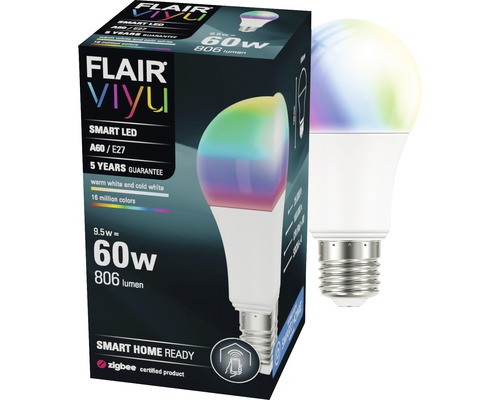 FLAIR VIYU Smart LED žiarovka A60 E27 s obalom