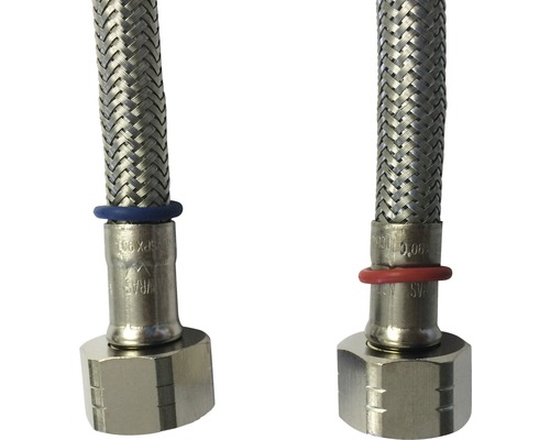 Dve pancierové hadice s pripojovacími maticami