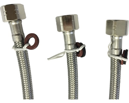 Tri pancierové hadice s tesneniami