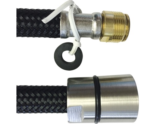 Sprchová hadica s kovovými a plastovými prípojkami