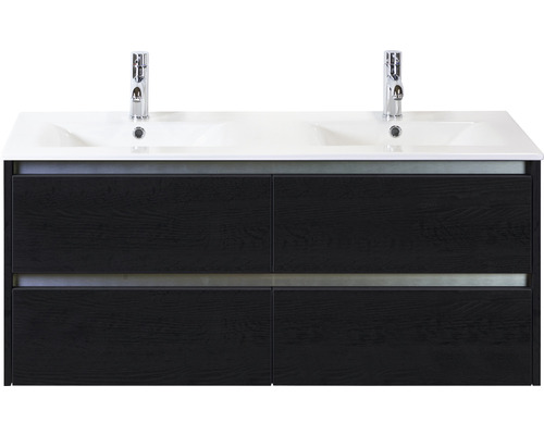 Kúpeľňový nábytkový set Sanox Dante farba čela black oak ŠxVxH 121 x 52 x 46 cm s keramickým umývadlom Kúpeľňový nábytkový set Sanox Dante farba čela black oak ŠxVxH 121 x 52 x 46 cm s keramickým umývadlom
