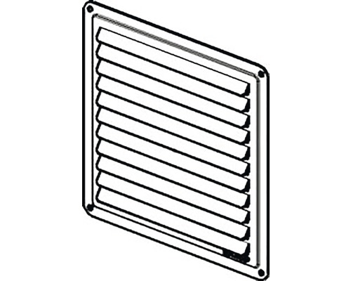 Štvorcová vetracia mriežka s lamelami