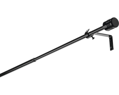Záclonová tyč SoleVito teleskopická čierna Ø 16 mm, 200-300 cm
