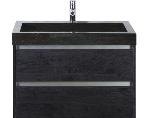 Kúpeľňový nábytkový set Sanox Dante farba čela black oak ŠxVxH 81 x 58 x 45,5 cm s umývadlom z prírodného kameňa Kúpeľňový nábytkový set Sanox Dante farba čela black oak ŠxVxH 81 x 58 x 45,5 cm s umývadlom z prírodného kameňa