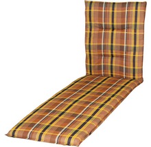 Podložka na záhradné ležadlo s károvaným vzorom