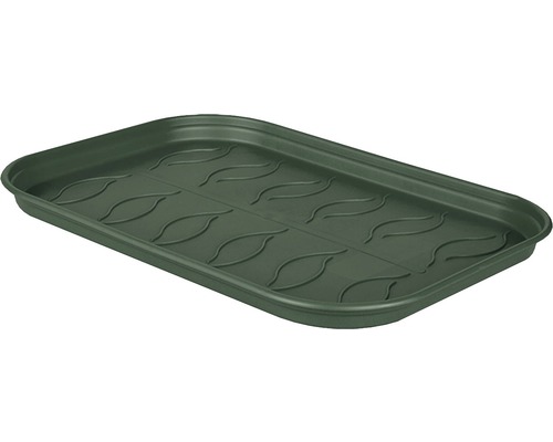 Podmiska ke skleníčku elho S Green Basic 100 % recyklovaný plast cca 24 x 3 x 17 cm tmavo zelená