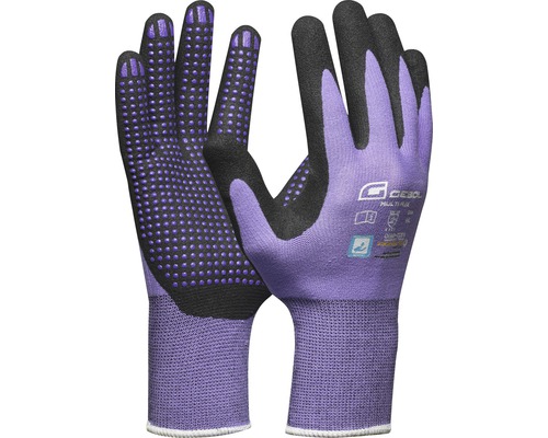Pracovné rukavice Gebol Multi Flex Lady veľkosť 6, fialové