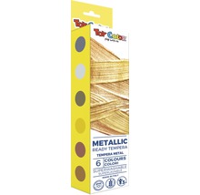 Toy Color Metalické temperové farby, 6 kusov
