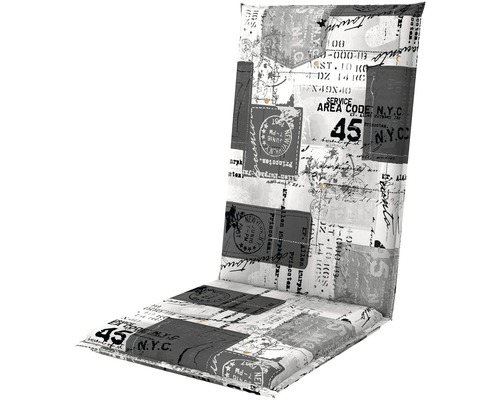 Polster na stoličku a kreslo s vysokou opierkou 119 x 48 x 6 cm Doppler LIVING 2115 Podsedák s motívom New York