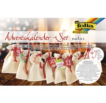 Sada adventného kalendára s malými vreckami a príveskami