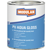 PU akrylátový lak vysoký lesk Modulan PU Aqua Gloss RAL9016 Dopravná biela 750 ml-thumb-0