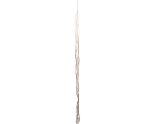Macramé závesný držiak na kvetináč z bavlny 120 cm biely