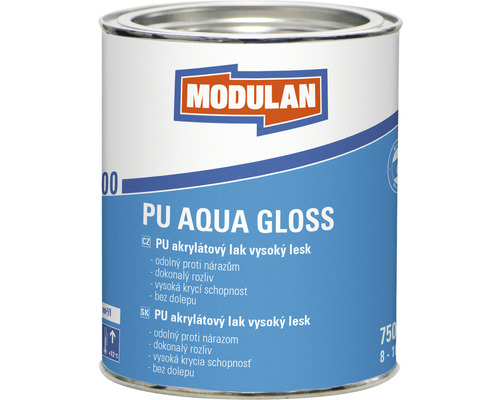 PU akrylátový lak matný Modulan PU Aqua Mat RAL9016 Dopravná biela 750 ml