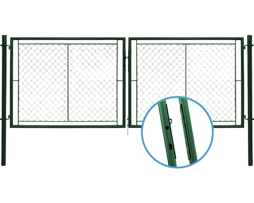 Dvojkrídlová brána záhradná bránka s výplňou z drôteného pletiva