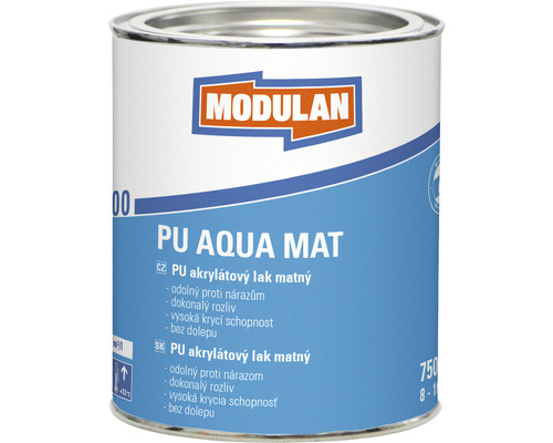 PU akrylátový lak matný Modulan PU Aqua Mat RAL6005 Zelená 750 ml