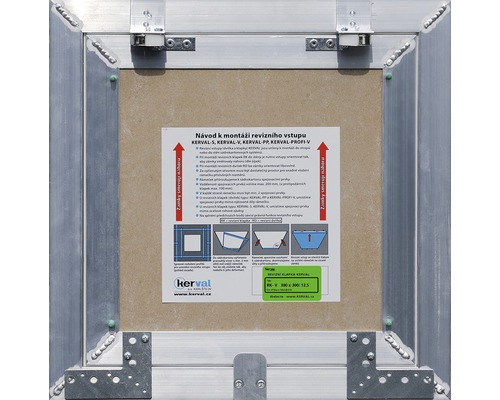 Revízna klapka s montážnym návodom.