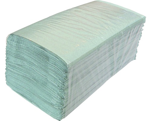 Uteráky papierové skladané 250 ks zelené