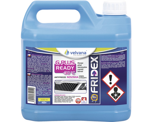 Chladiaca kvapalina Fridex G Plus - 3l Readymix -30°C Kanister s chladiacou kvapalinou, nemrznúca zmes do mínus 30 stupňov Celzia