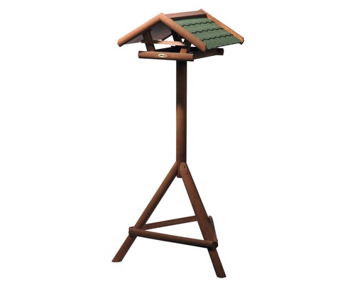 Vtáčie kŕmidlo Panorama s podstavcom 44x44x121,5 cm Voľne stojace drevené kŕmidlo pre vtáky so strechou