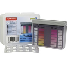 Tester bazéna na stanovenie hodnoty pH a obsahu chlóru vrátane testovacích tabliet