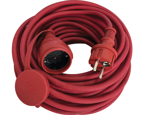 Predlžovací kábel HO5RR-F IP44 25m schuko/schuko červený