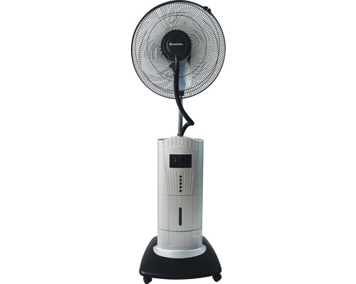 Stojanový ventilátor Hantech Ø40 cm s rozprašovačom vody a diaľkovým ovládaním Stojanový ventilátor s rozprašovačom pre vonkajšie použitie