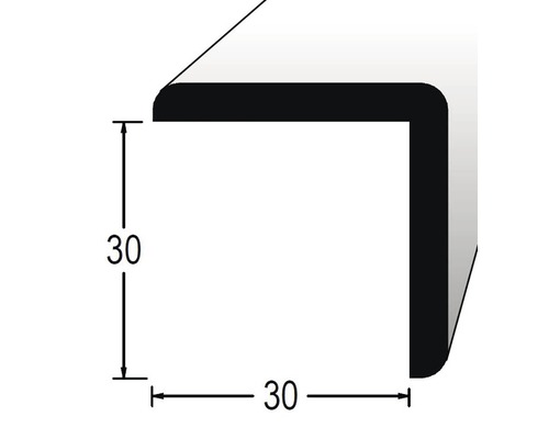 Ilustrácia ochrany hrán s rozmermi 30 x 30.