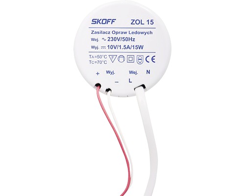 Napájací zdroj SKOFF LED pre typ ZOL 15 10V 15W