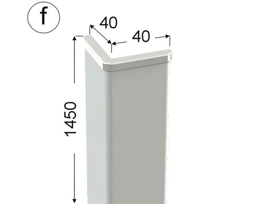 Technický nákres stĺpika s rozmermi 40, 40 a 1450 milimetrov.