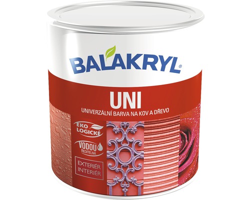 Univerzálna farba na kov a drevo BALAKRYL lesk 0250 palisander 0,7 kg ekologicky šetrné