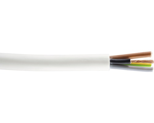 Silový kábel H05 4x1,5 (CYSY) biela, metrážový tovar